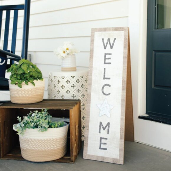 DOUBLE YOUR DÉCOR FLAG/WELCOME SIGN - Picture 1 of 4